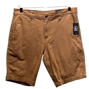 New Volcom Men’s Khaki Brown Shorts Size 30 NWT